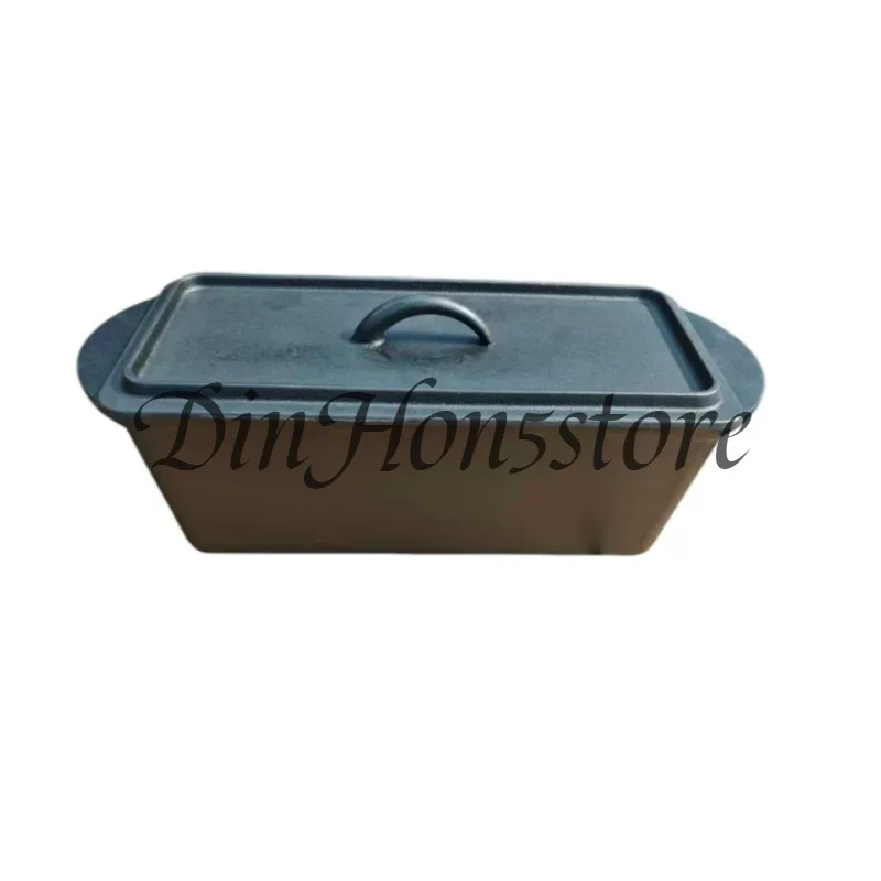 Enameled Cast Iron Bread Oven with Lid, Rectangular Loaf Pan, Old Fashioned Baking Mold for Sourdough & Artisan Bread