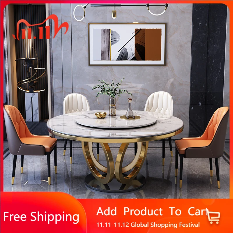 

Salon Luxury Modern Dining Tables Design Event Marble Round Dining Table Living Room Throne Mesas De Jantar Trendy Furniture