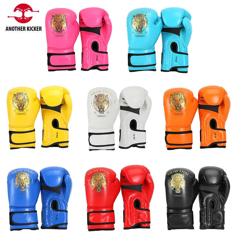 Boxing Gloves Karate MMA Kickboxing Sparring Sandbag Punching Glove Men Women Kids Boy Girl PU Leather Tiger Muay Thai Gloves