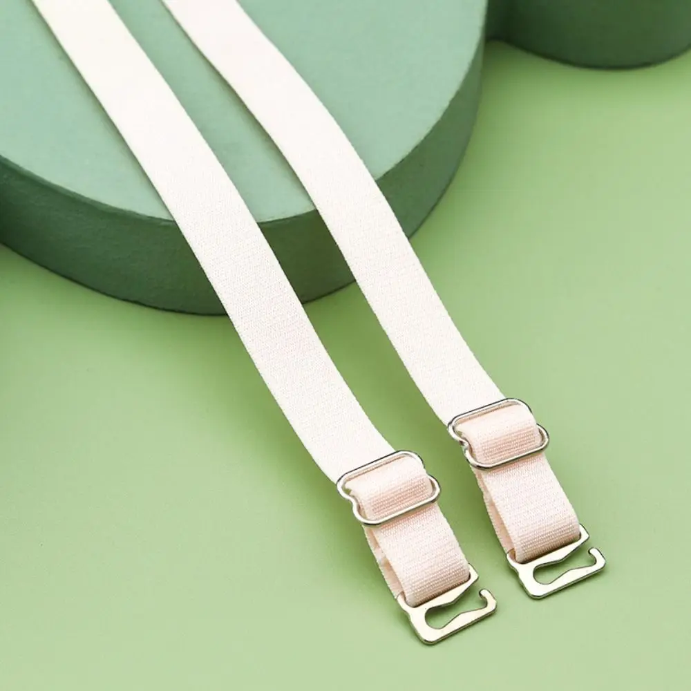 Double-Shoulder Stainless Steel Bra Straps Anti-slip Buckle Belt Solid Color Bra Shoulder Straps Bra Accessories Adjustable