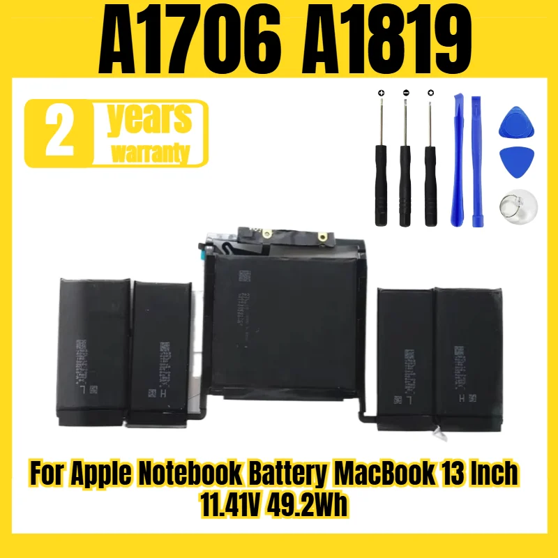 

A1706 A1819 Laptop Battery For Apple Notebook Battery MacBook 13 Inch Computer Battery ,free tools 11.41V 49.2Wh