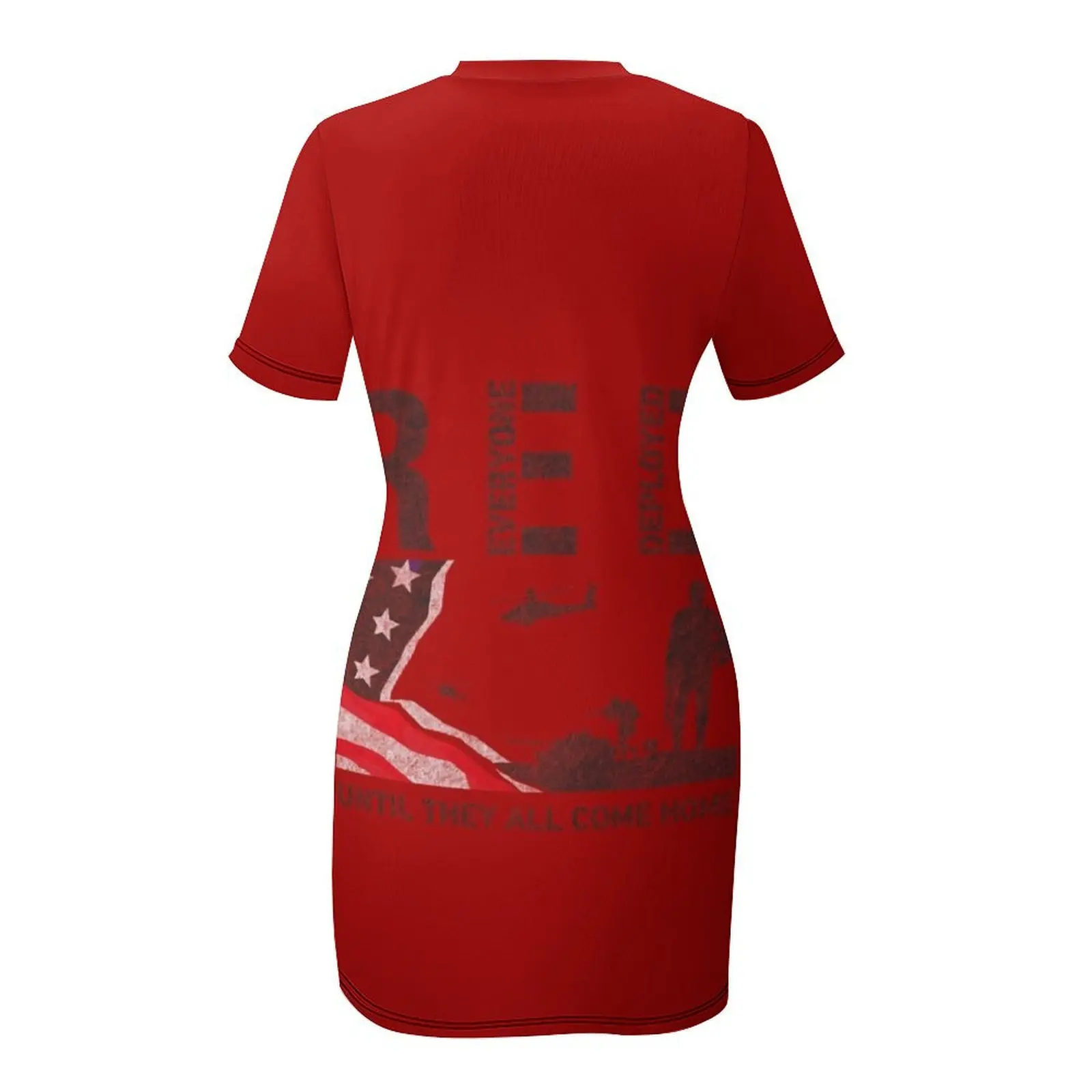 Camisas del viernes rojo para veterano militar recuerda a todos camiseta desplegada regalo vestido de manga corta vestidos para mujer