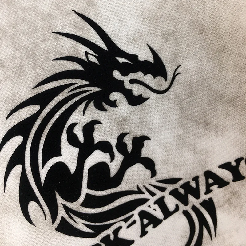 Fashionable printed top for men, trendy casual retro washed high-end loose round neck elastic short sleeved T-shirt for men