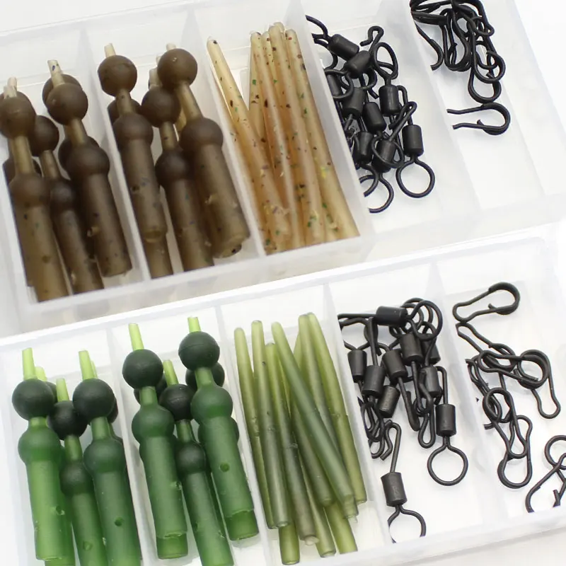 Carp Fishing Helicopter Rigs Fish Accessories Anti Tangle Sleeves Heli Beads Multi Clip Fishing Swivels For Carp Fishing Tackle