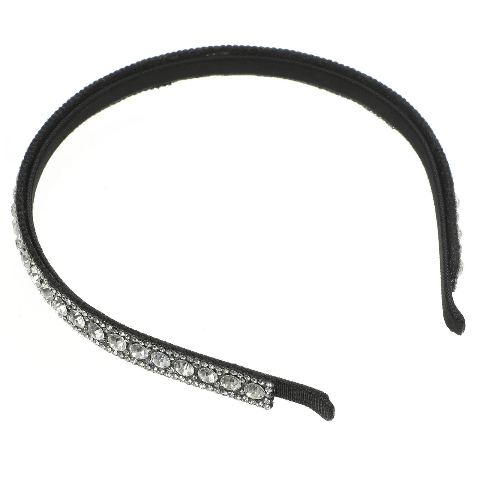 

Rhinestone Headband for Women Non Slip Anti Skid Hair Band with Teeth Sports Makeup Beach Wedding Daily Wear Rhinestone Headband
