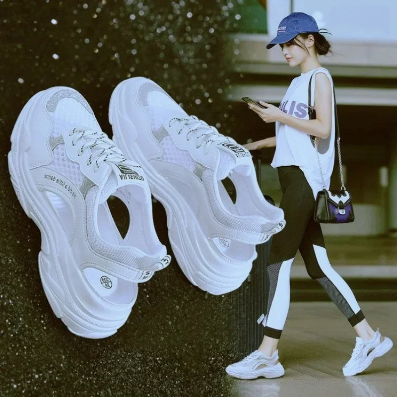 2023 New Sandals Women Shoes Summer Fashion Hollow Flat Lady Fashion Sports Small White Shoes