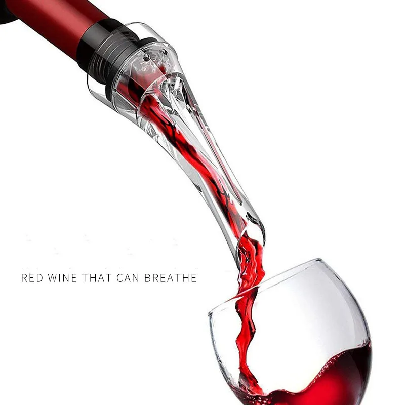 

Magic Wine Decanter Red Wine Aerating Pourer Spout Decanter Wine Aerator Quick Aerating Pouring Tool Pump Portable Filter Bar