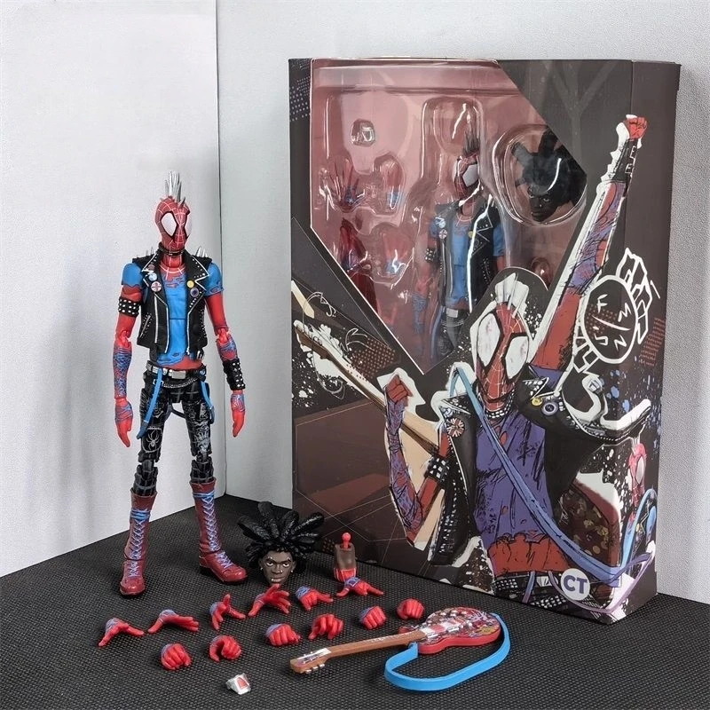 

16cm CT Toys Spider-Punk Spiderman Figure Spider-Man Across The Spider Verse Action Figure Shf Spider Punk Figurine Kid Toy Gift