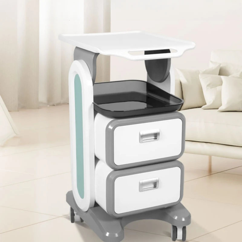 

Spaesthetician Storage Salon Trolley Utility Rolling Commercial Salon Trolley Reception Carrinho Auxiliar Salon Furniture RR50ST