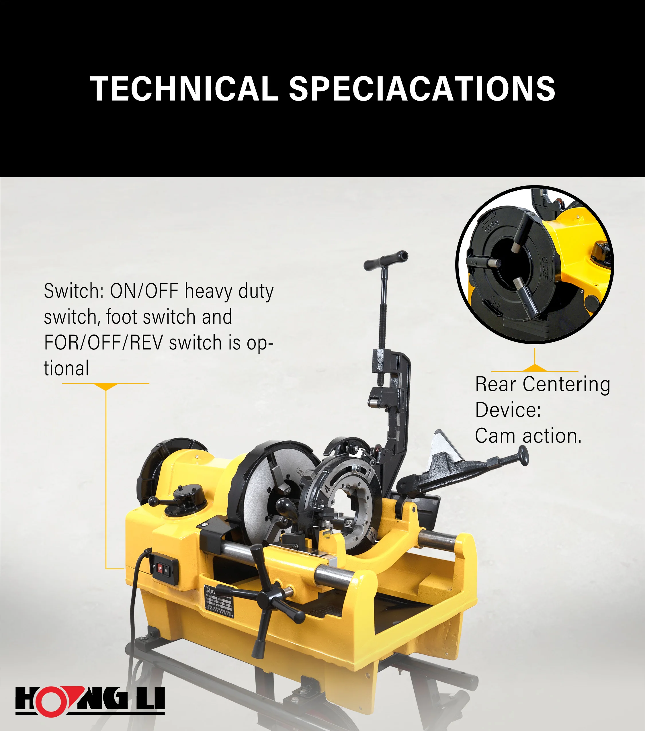 Pipe Thread Machine Best Price: 1/4-inch -3/4-inch Pipe (36RPM), 1-inch -2-inch (20RPM), 2 1/2-inch -4-inch