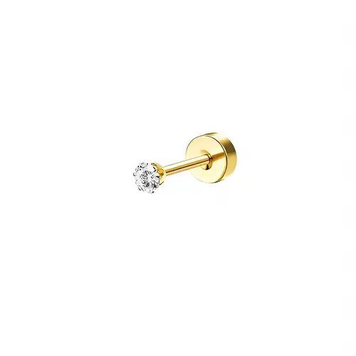 Bobisty 1pc Earrings Surgical Stainless Steel Earrings for Women Dainty Flat Back Earring Stud Hoop Cartilage for Sensitive Ears - Image 21