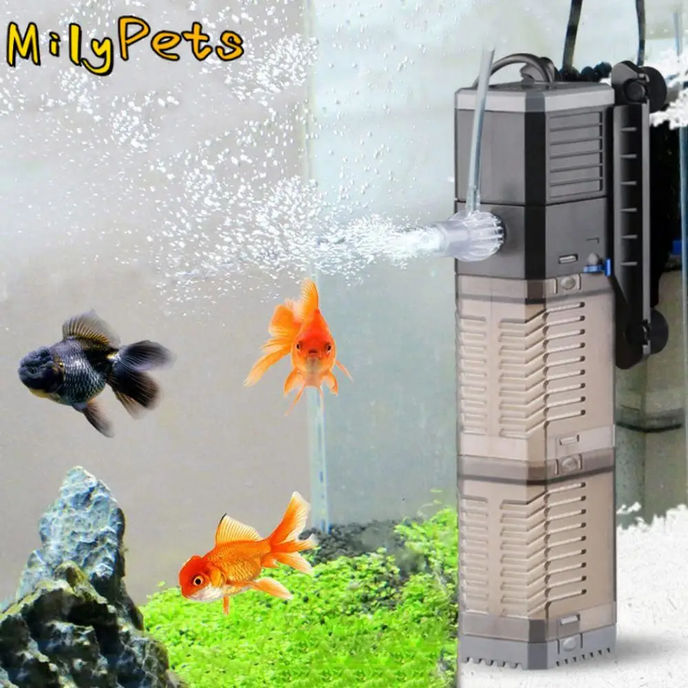 

Silent Fish Tank Submersible Filter Built-in Filter Suction Cup Aquarium Filter Pump Water Circulation Plastic Suction Toilet