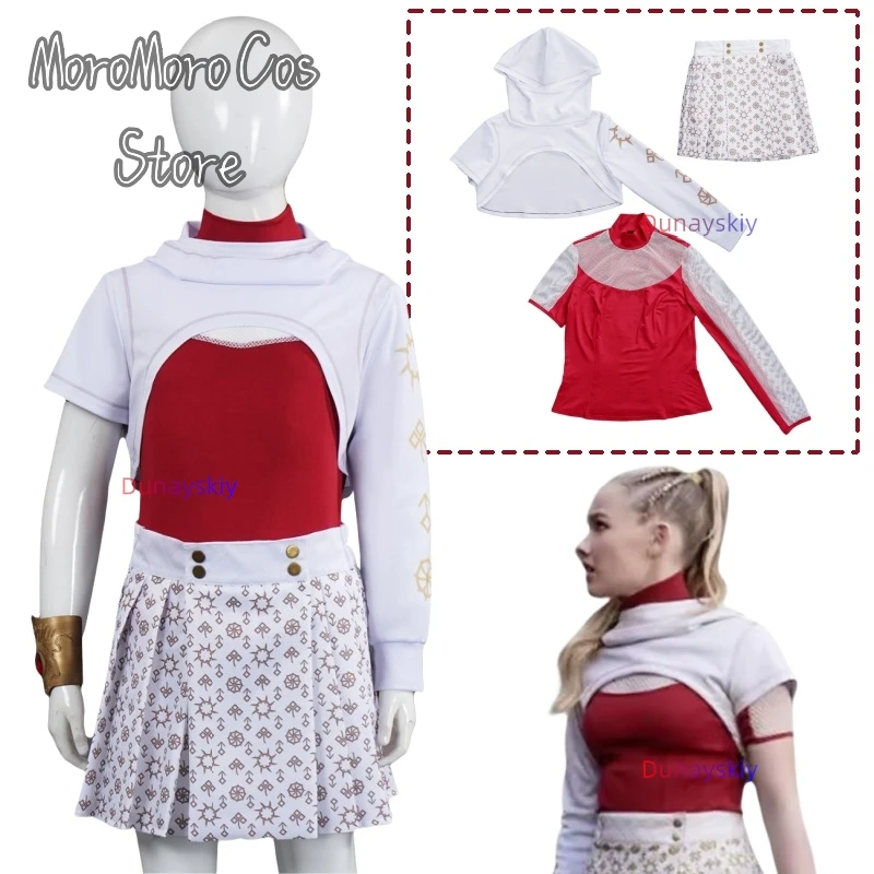 

2025 Nova Cosplay Costume Kids Zombiees TV Girls Coat Skirt Pants Armband Outfits Halloween Carnival Party Suit