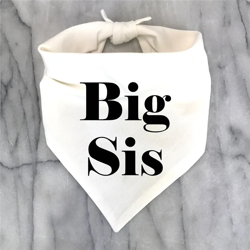 Big Bro Big Sis Dog Bandana Pregnancy Announcement Dog Bandana Gender Reveal Photo Prop Pet Scarf Accessories Pet Scarves