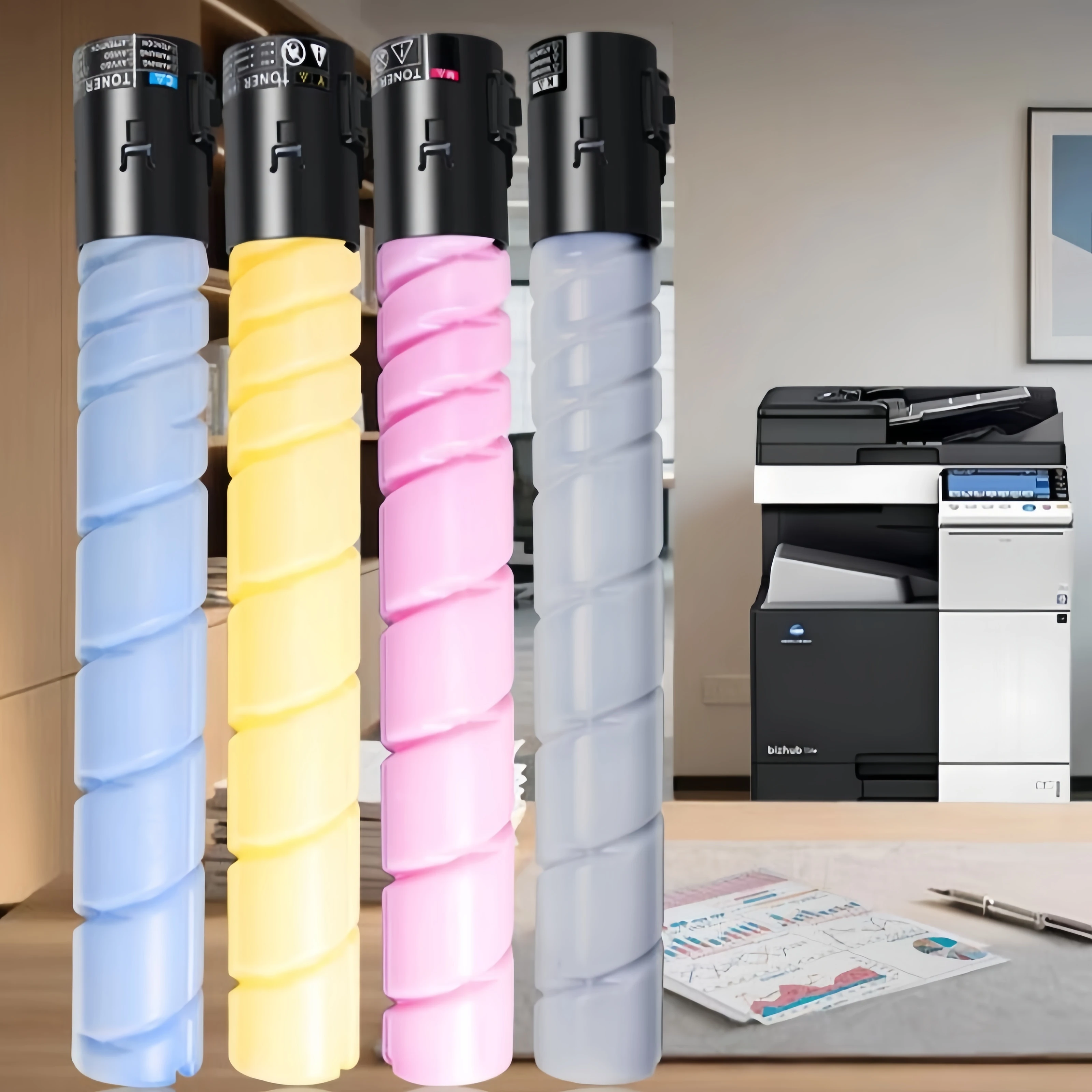 

Compatible For Konica Minolta C454 toner cartridge, C554e C308, 368, 458, 558, 658 TN512, TN324 color copiers.