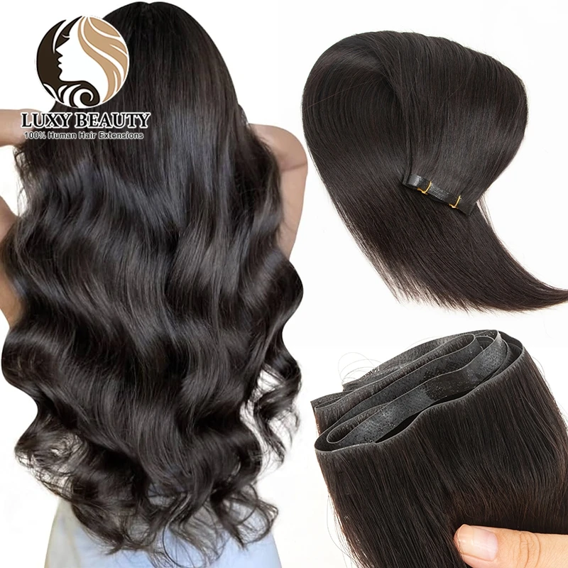 Invisible Inject Long Tape Weft Human Hair Extensions 12\