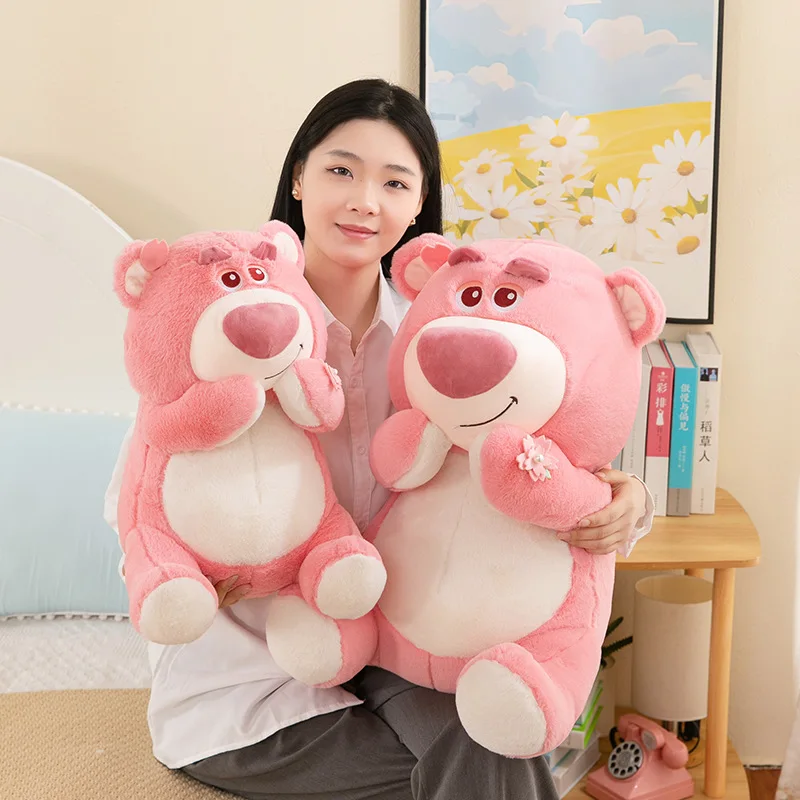 30/70cm Disney Pink Sakura Bear Lotso Doll Cartoon Kawaii peluche Cute Anime Soft farcito Plushie regalo di compleanno per i bambini