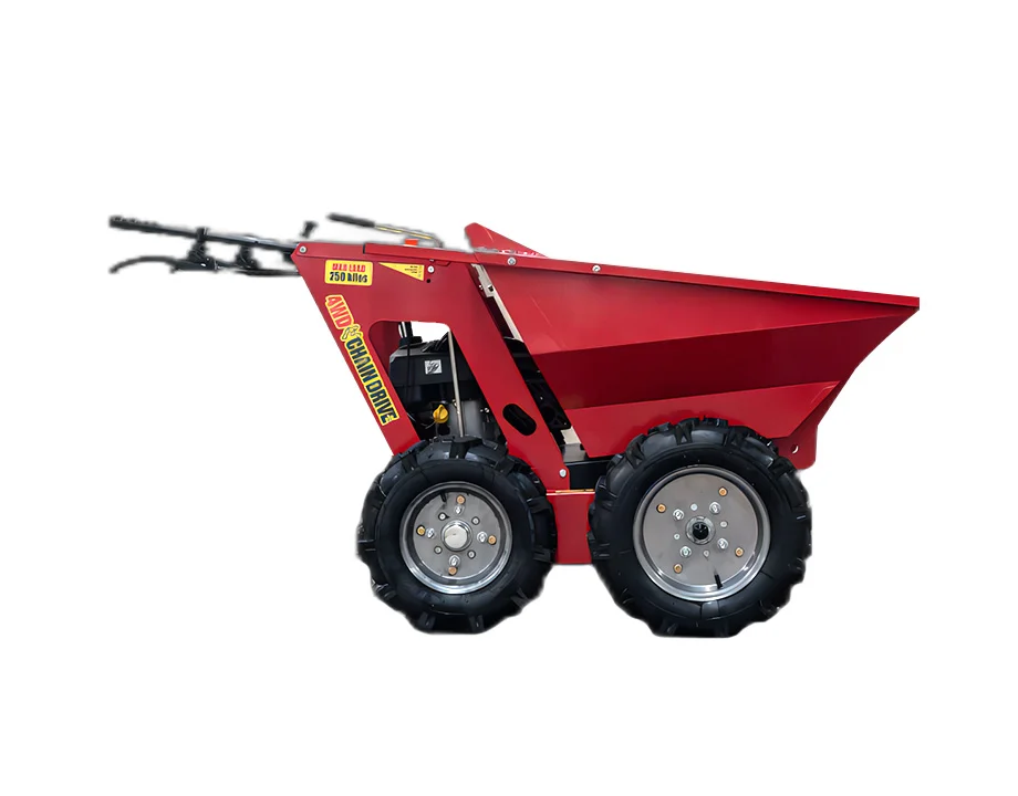 

Heavy Duty Utility Hand Push Dumper Cart Wheeled Automatic Self-Tipping Hopper Truck Building Site Trolley