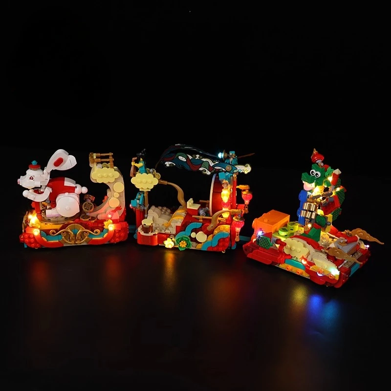 مجموعة إضاءة LED بدون نموذج مناسبة لموكر العام القمري الجديد LEGO 80111 (باستثناء مكعبات البناء)