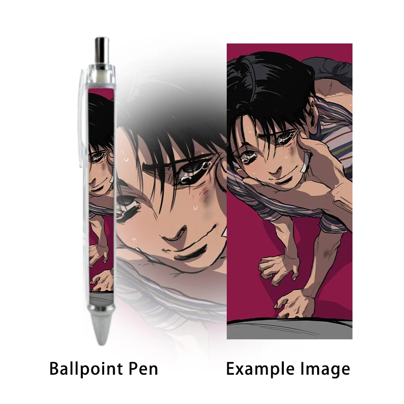 2PCS Ballpoint Pen Manga Anime Yandere Homosexuality Killing Stalking Black Fashion Stationery Caneta Kid Exam School Supplies