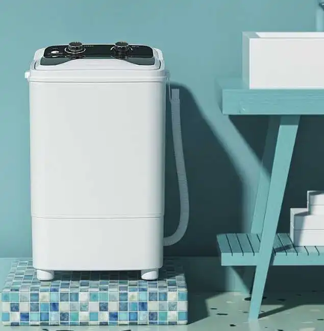2025 7kg Household Single-barrel Small Washing Machine Home Semi-automatic Shoe Mini Washing Machine with Dryer