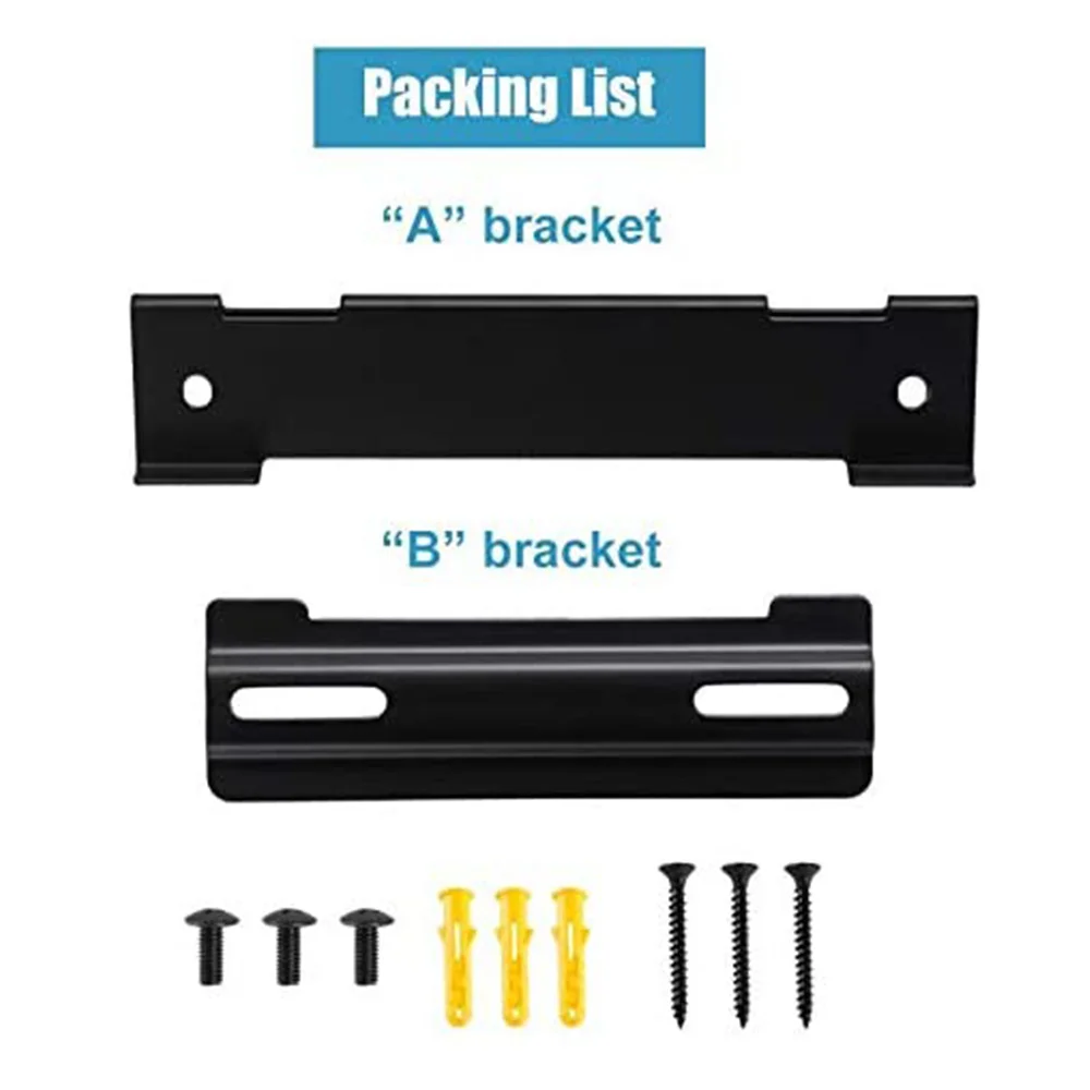 WB-120 Wall Mount Kit Bracket for Solo 5 Soundbar, for Cinemate120, with Screw and Wall Anchors, Black