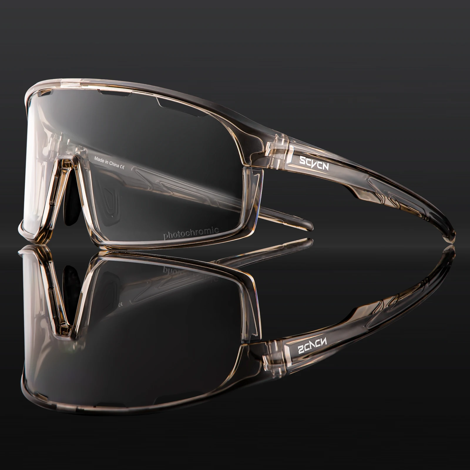 SCVCN Photochrome Radfahren Sonnenbrille Radfahren Gläser UV400 Fahrrad Brillen Sport MTB Outdoor Fahrrad Brille Sonnenbrille Okulare 10
