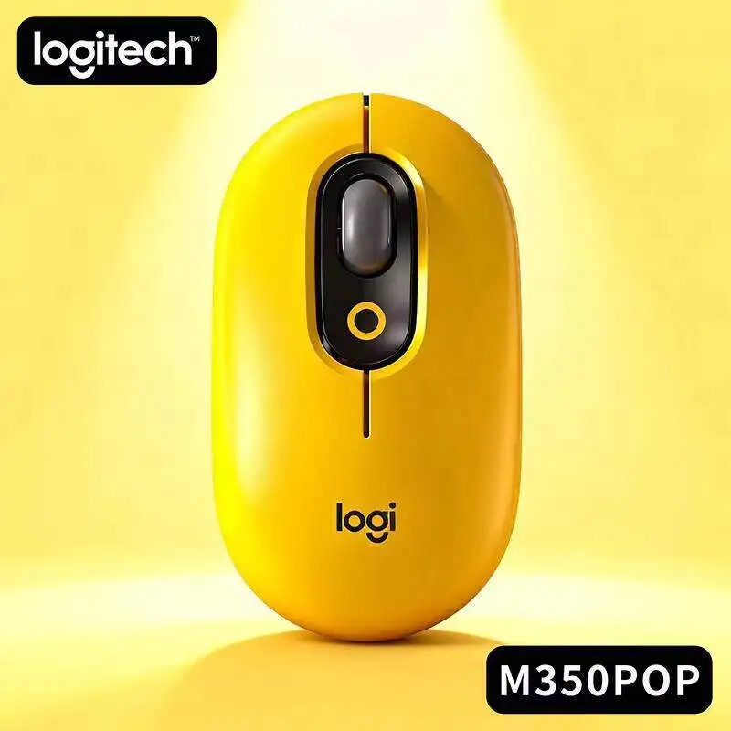

Slim Portable Logitech M350 POP Mouse Silent Touch Recycled Plastic Bluetooth for macOS Big Sur and Catalina Operating System