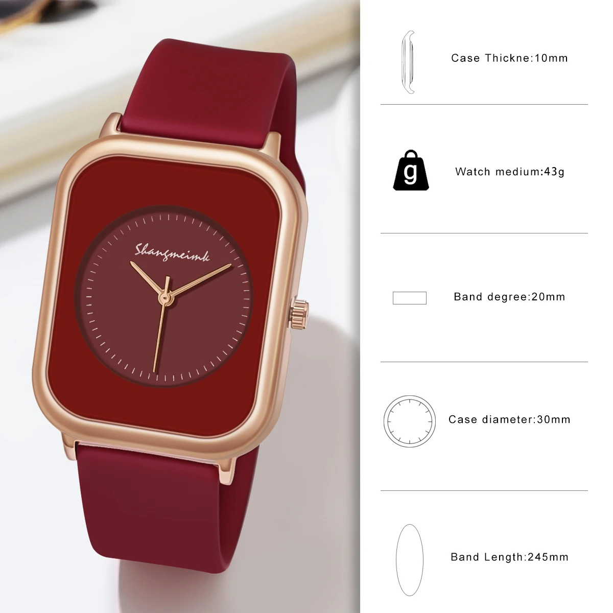 Women\'s Watch Quartz Wristwatch Women Luxury Watches Silicone Strap Ladies Clock Gift Reloj Mujer relojes de mujer