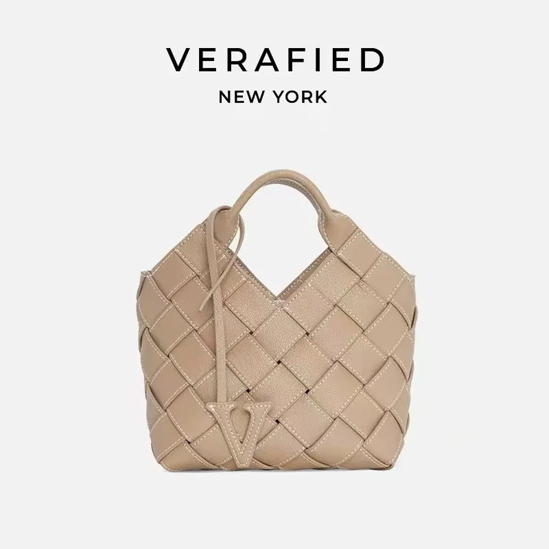 

VERA BY VERAFIED Light luxury women's versatile design autumn and winter fashion handbag crossbody hand woven bag