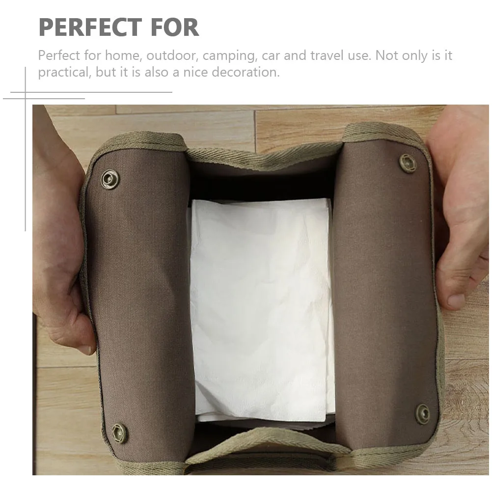 

Tissue Box Holder Portable Napkin Container Camping Dispenser Outdoor Lightweight Foldable Paper Storage Case For Home