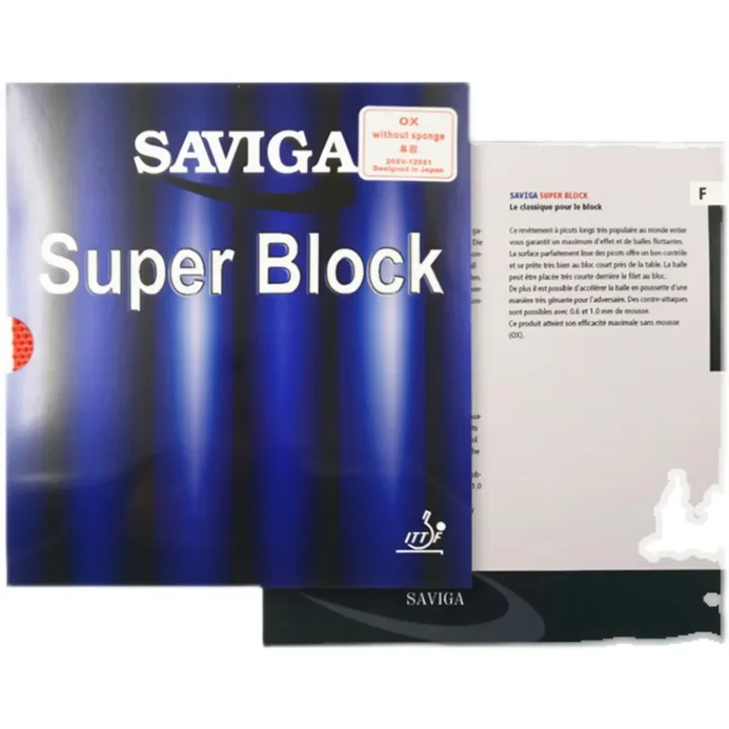 Резиновая накладка для настольного тенниса Saviga Super Block Long Pips с губкой 0,5/0,8/1,0 мм, резина для пинг-понга Super Defense OX, одобрено ITTF