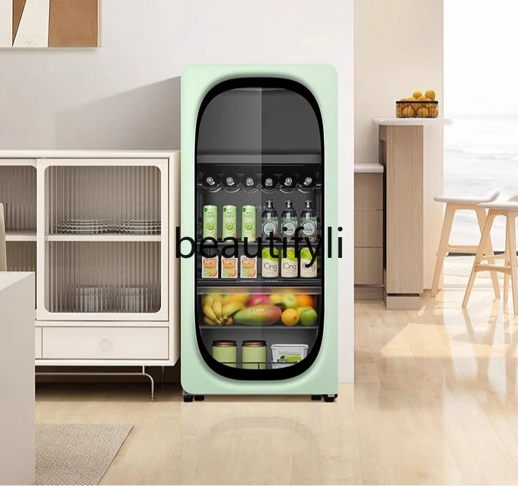 

New product, ice bar, frozen storage, double temperature partition storage, tea beverage, fruit fresh-keeping cabinet