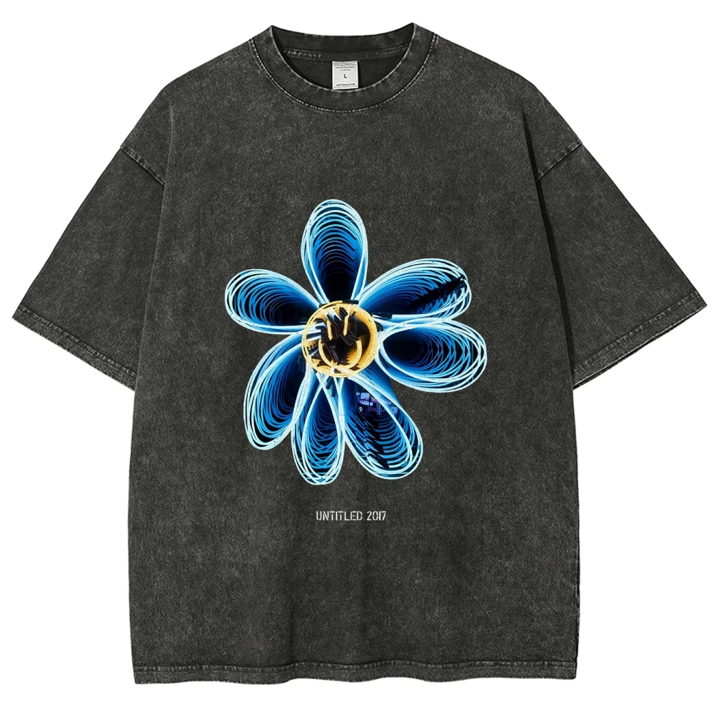 

Design Distressed Unisex T-Shirts Heavy Washed Cotton Custom Logo Art Placement Retro Soft Feel Short Sleeve
