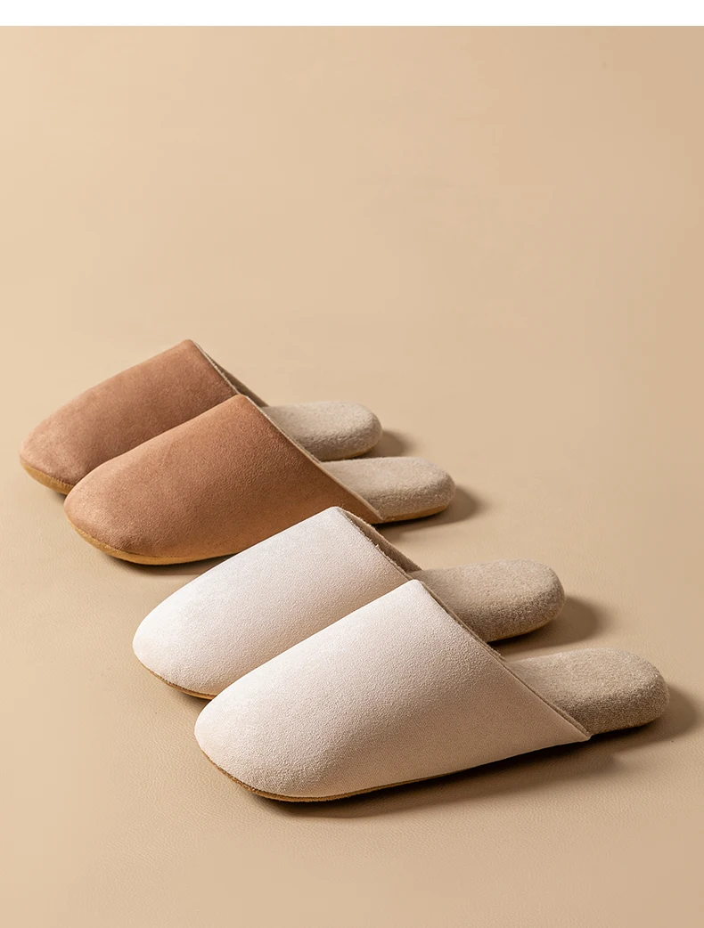 Herbst und Winter, einfache Wildleder-Hausschuhe für Herren, rutschfest, für den Innenbereich, Schlafzimmer, Boden, leicht, bequem, leise Hausschuhe – Detail 12