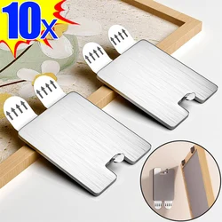 1-10PCS Stainless Steel Photo Frame Hooks Hanging Picture Strong Adhesive Waterproof Hook Traceless Punch-free Living Room Racks