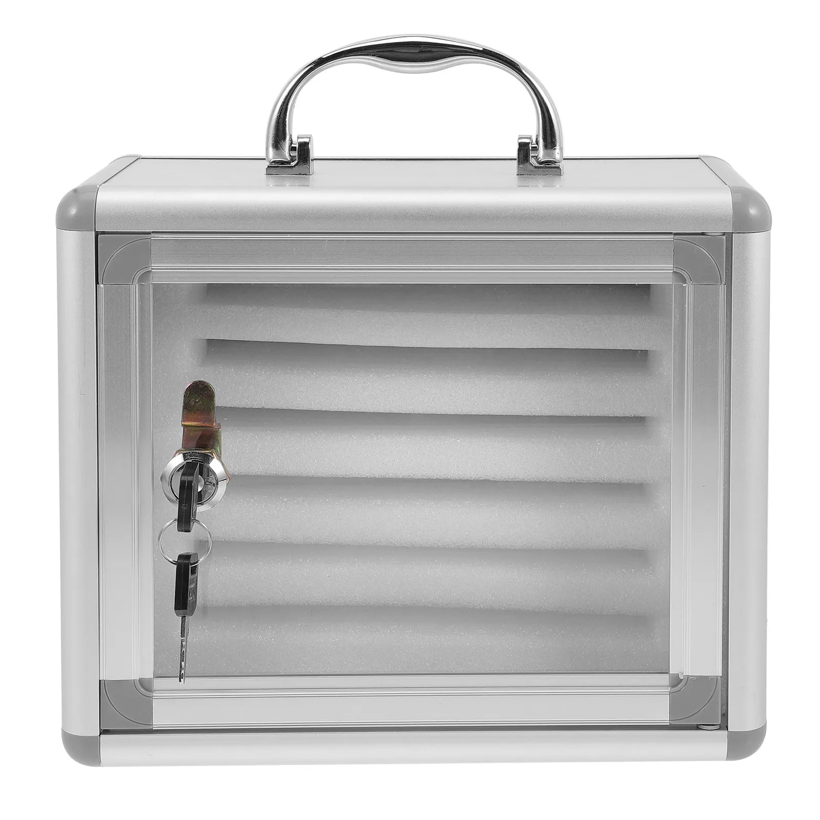 

Cell Phone Storage Cabinet Alloy Fiberboard Humanized Handle Safety Lock Conference Office School Restaurant Phone Locker Box