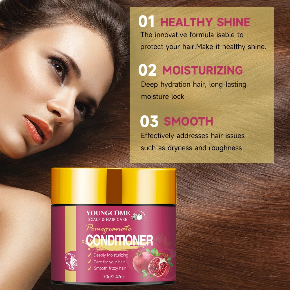 Pomegranate Conditioner,Moisturizing,Softens Glosses Hair,Repair & Nourish Hair Conditioner - Deep Moisturizing, Frizz Control