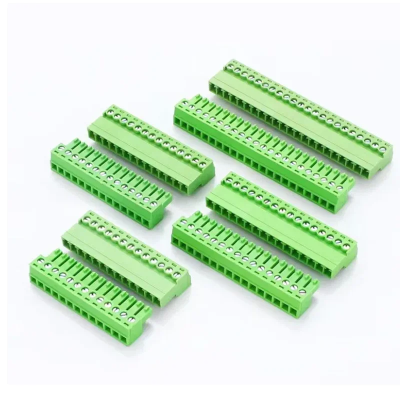 2pcs 15EDGKP-3.81mm 2p-24p solderless docking 2EDG male female pair plug-in green wiring terminal 2EDGRK