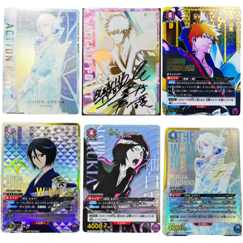 UA Card Bleach Kurosaki Ichigo Kuchiki Rukia Abarai Renji AP Golden Sign Anime Game Collection Color Flash Self Made Rating Card