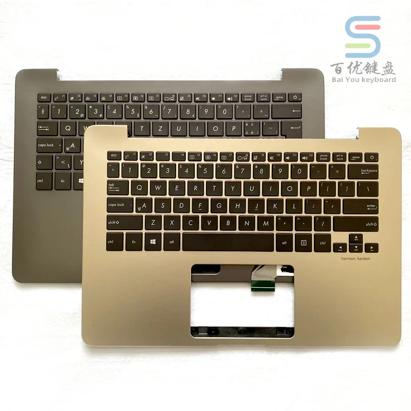 

NEW For Asus ZenBooK U4100U UX430 UX430UA UX360U UX360UA Laptop Palmrest Upper Case with Keyboard Backlight Blue Gray Gold