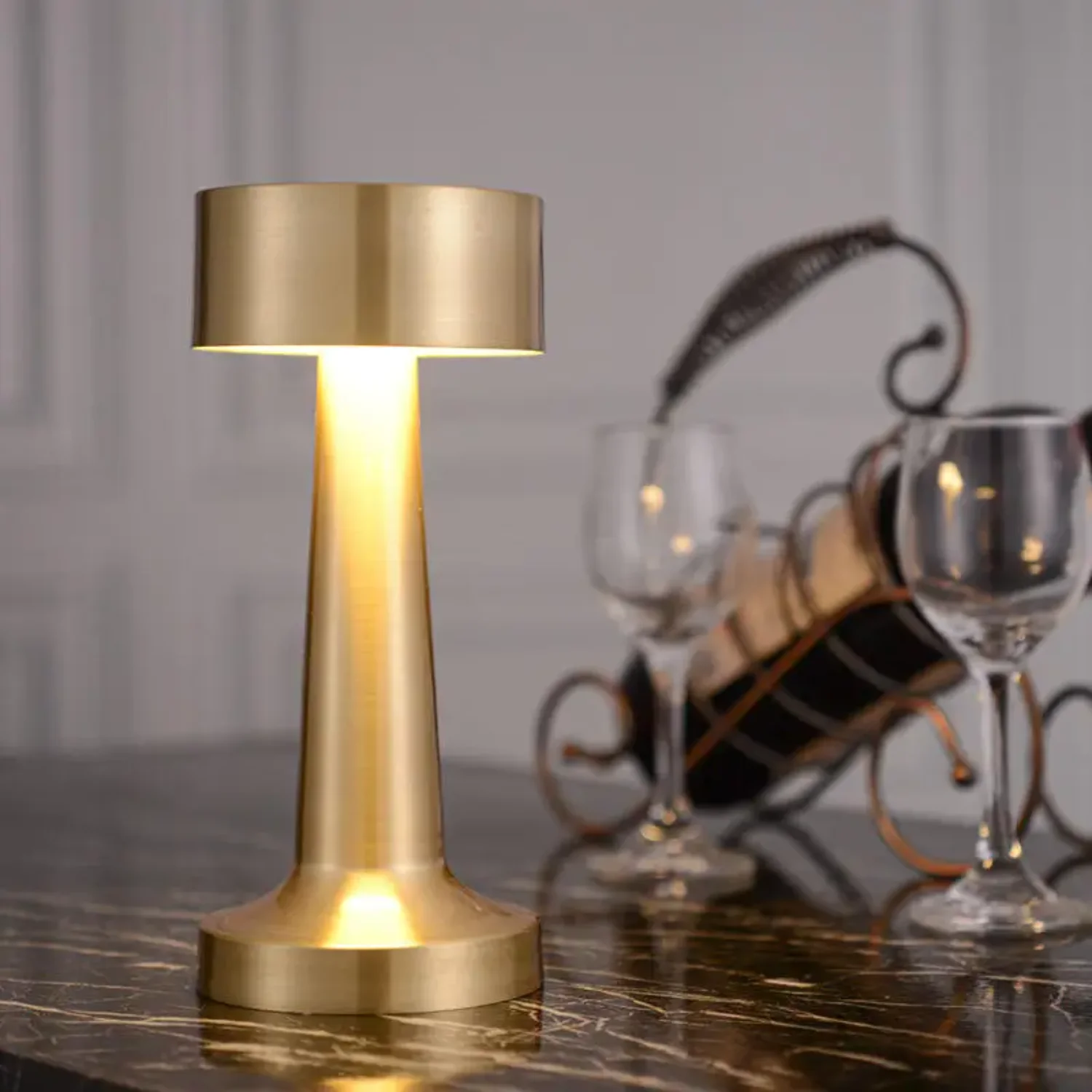 

1pcs Retro Metal Touch Dimming Usb Rechargeable Table Led Lamp Ktv Restaurant creative Bedroom Coffee Night Lights