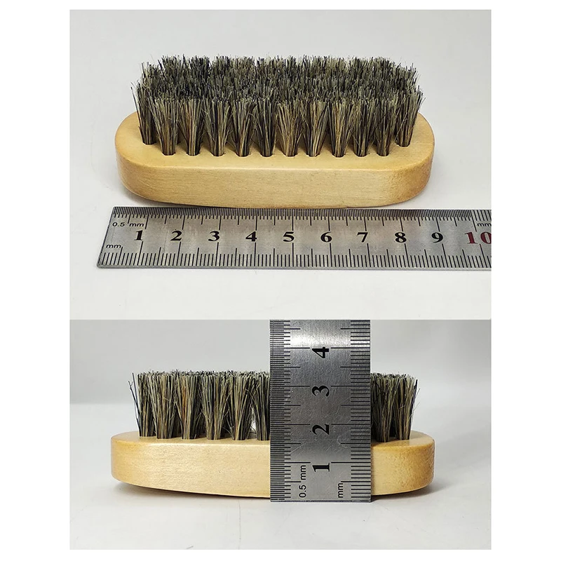 Horsehair Shoe Shine Brushes Polish Bristles Boots Shoes Leather Care Cleaning Brush Nubuck Boot Nubuck Boot Pig Bristles