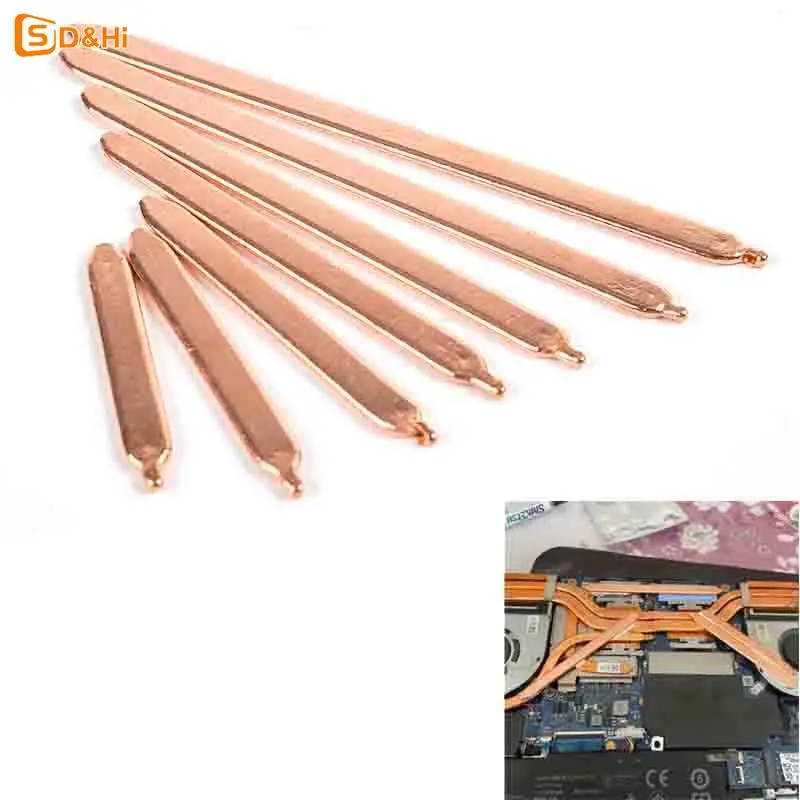 Copper Tube Diy Computer Laptop Cooling Notebook Heat Pipe Flat Tube 60mm-150mm