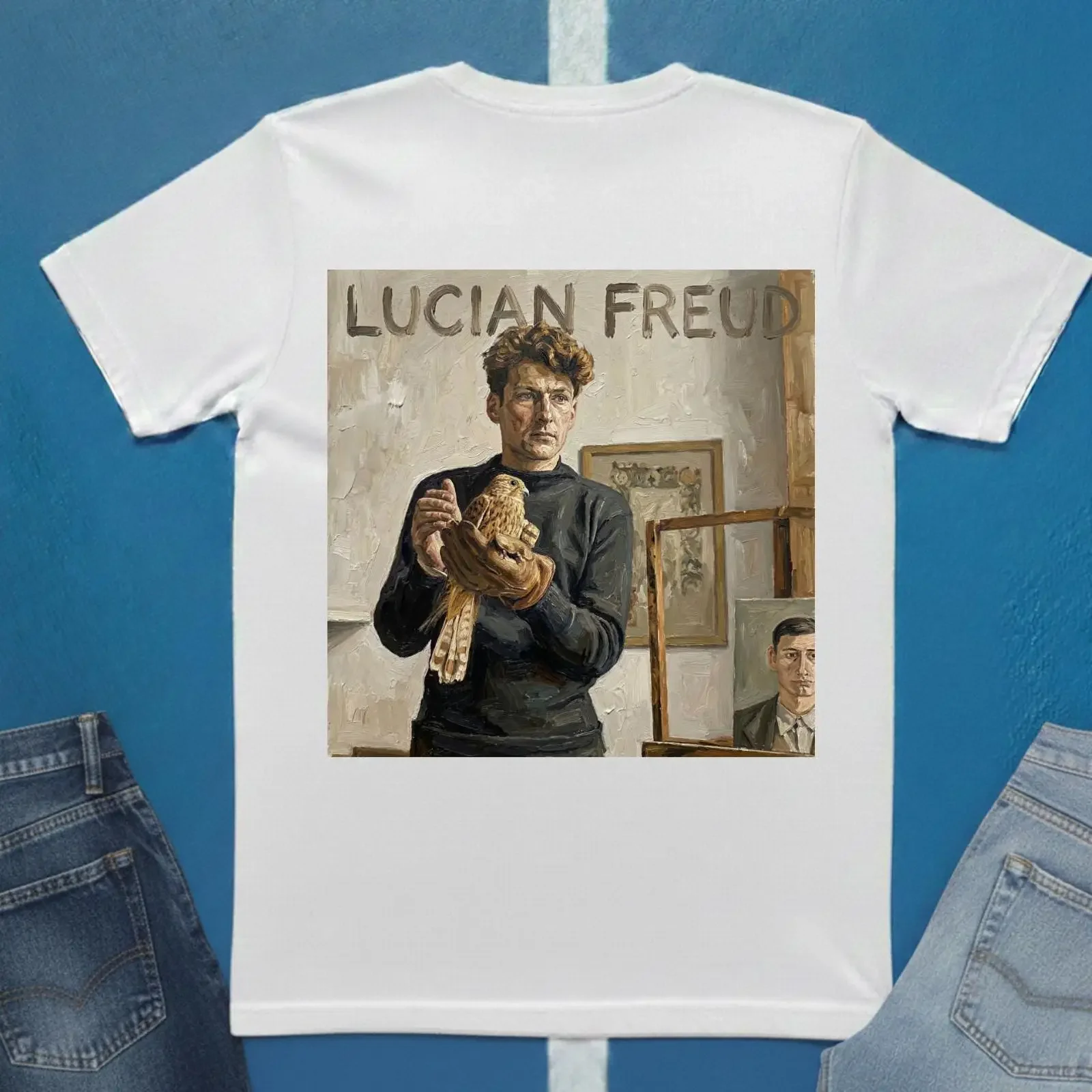 Lucian Freud Portrait T Shirt British Painter for Art Lovers Artists Painters vintage Washed Breathable streetwear Unisex homme