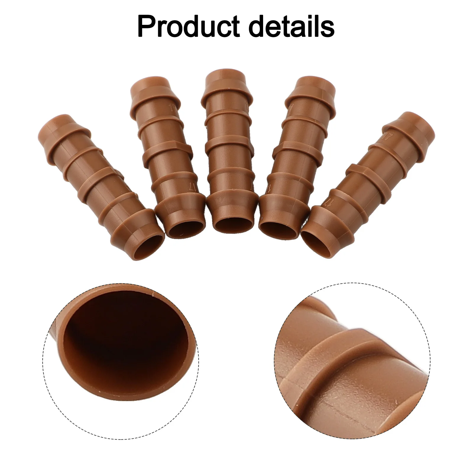 10 Pieces 12 inch Drip Line Coupling Connectors Barbed for 1/2 inch Irrigation Tubing Suitable for Multiple Watering Uses