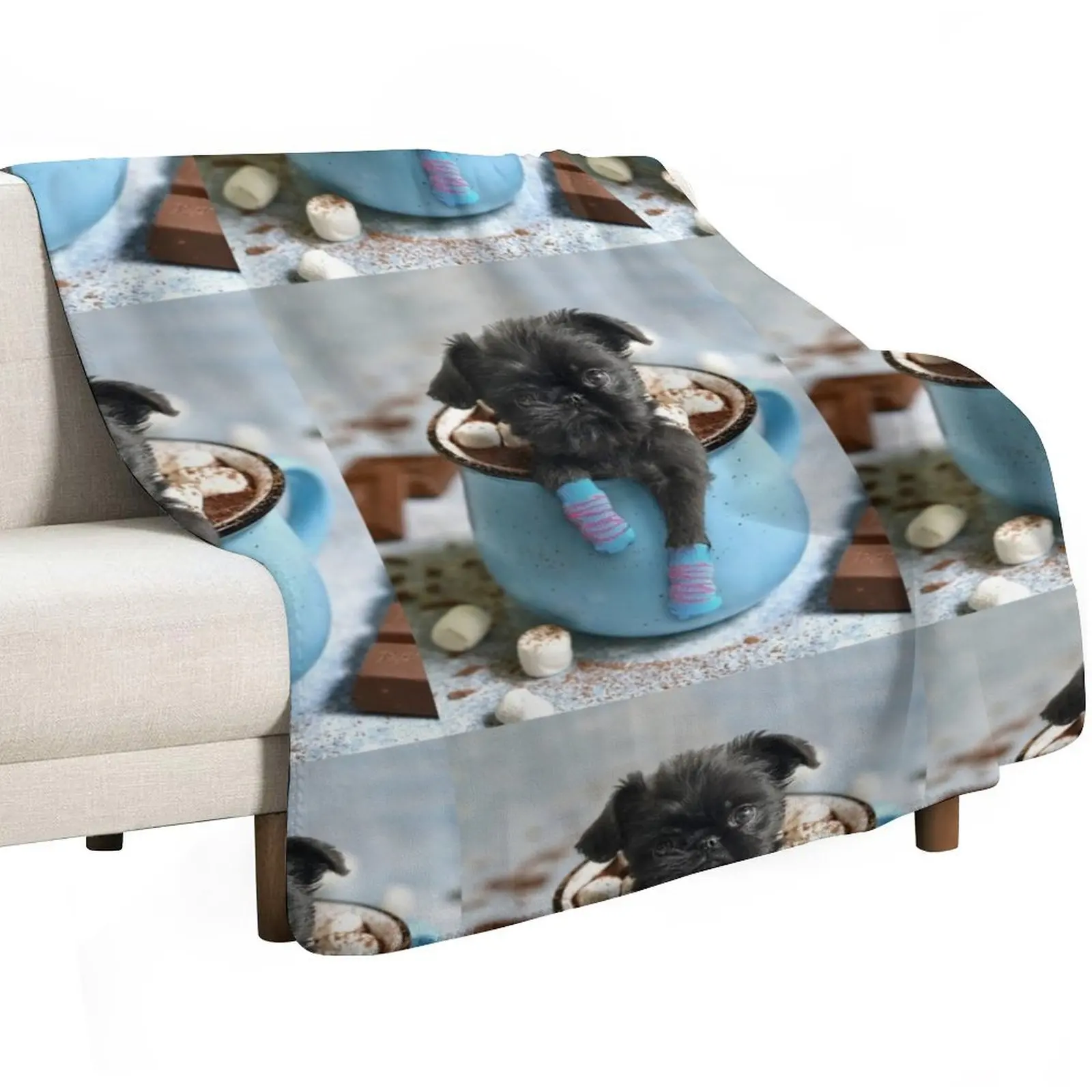 Griffon Bruxellois Throw Blanket blankets ands Blankets Sofas Of Decoration Custom Plush warm winter Hairy Blankets