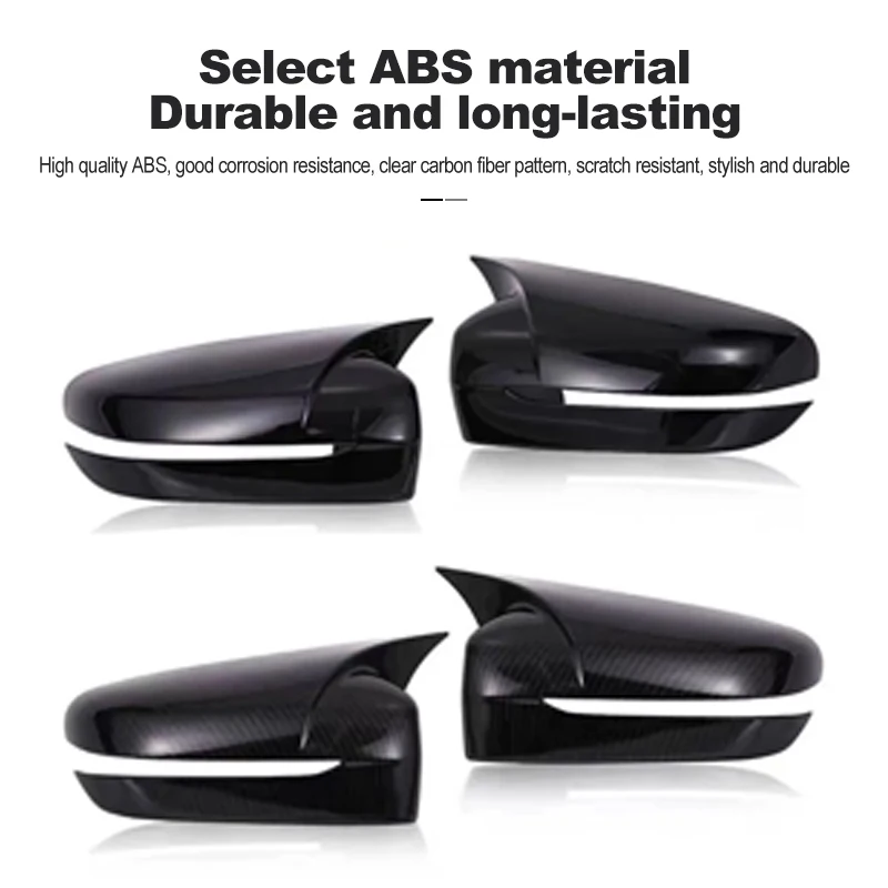 Carbon Fiber Car Exterior Side Rearview Mirror Cover Bull horn Style Replacement Cap For BMW 3 5 Series G20 G21 G28 G30 G31G38