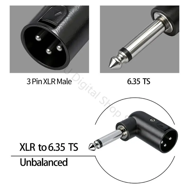 96BA Langlebige 1/4-Zoll-auf-XLR-Stecker für Effektmixer – Detail 4