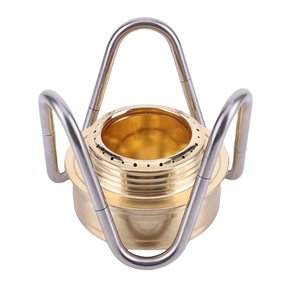 ブラケット付き屋外アルコールストーブ ポータブルクッキングストーブ 調整可能な火力 超軽量アルコール炉 屋外サバイバル用